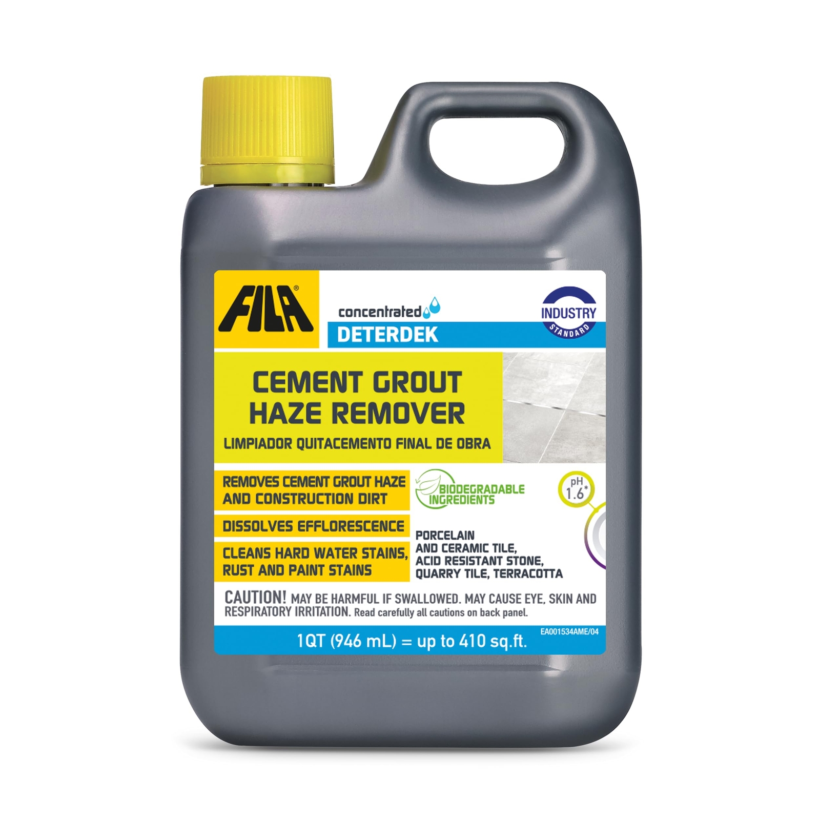 FILA DETERDEK Grout Haze Cleaner 32 Oz Eco Friendly Removes Stains and Dirt