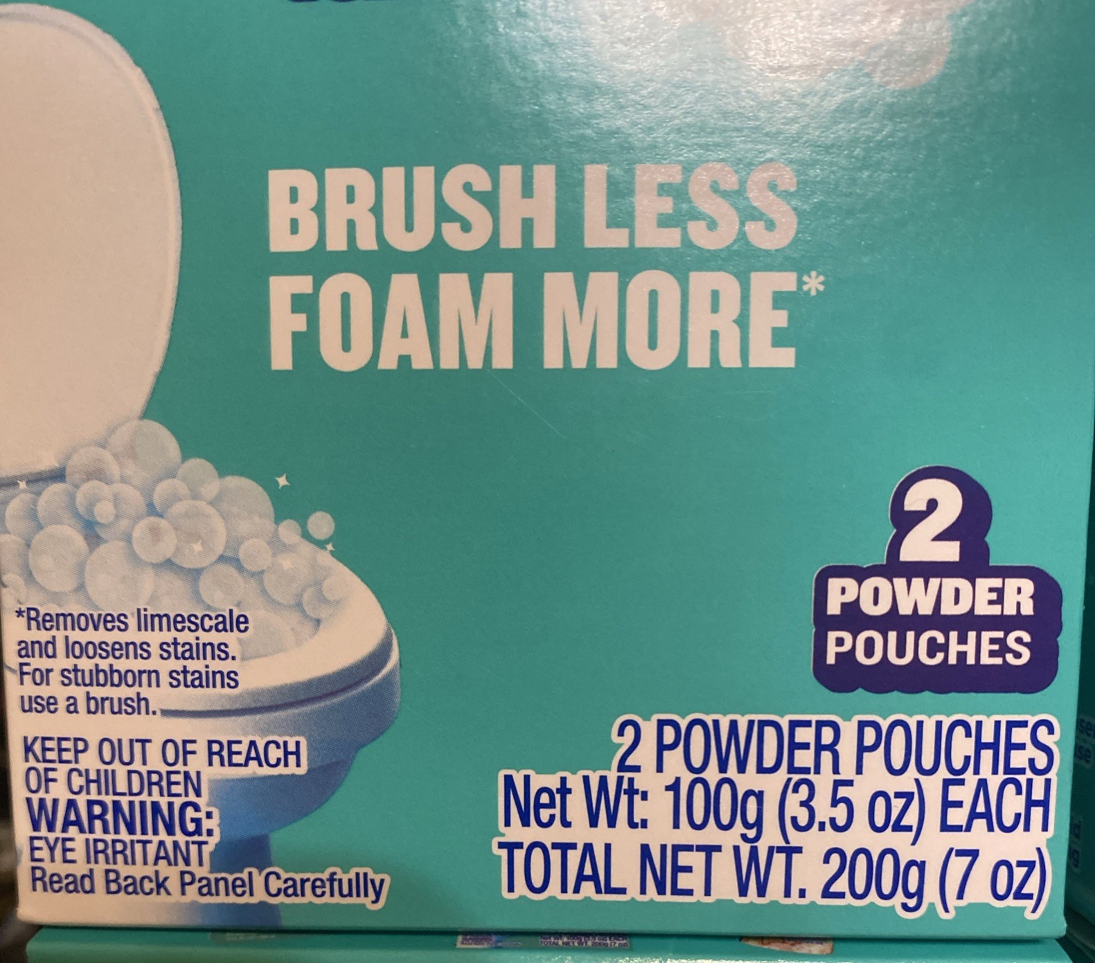 4 Boxes = 8 Easy Clean Foaming Toilet Bowl Cleaner, Easy Drop in Powder Pouches