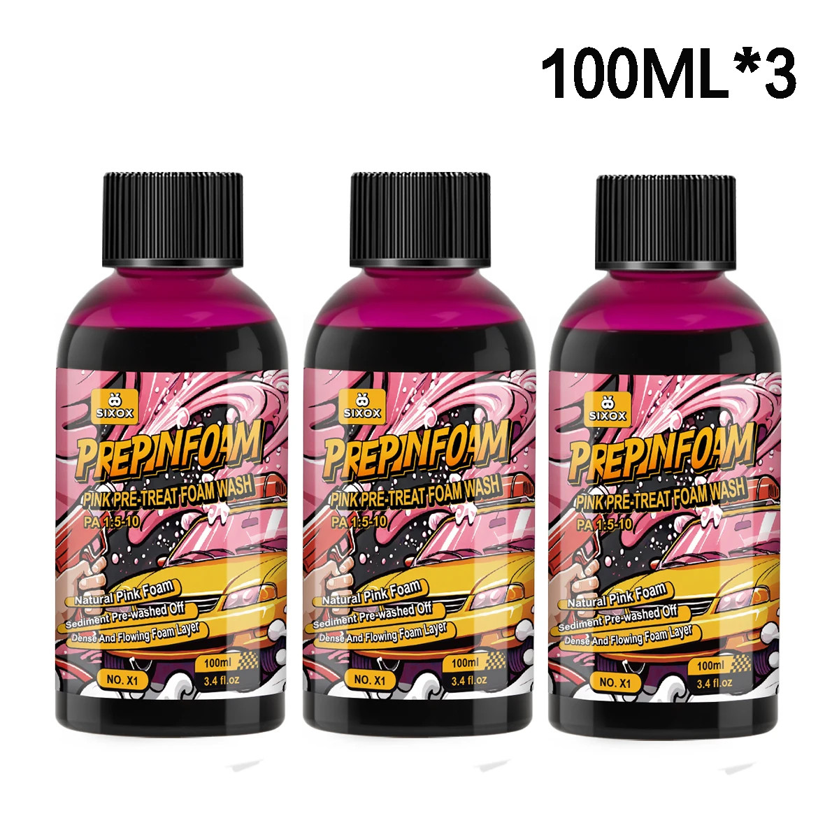 Pink Magic Foam Car Wash Shampoo High Concentration Super Foam Cleaner