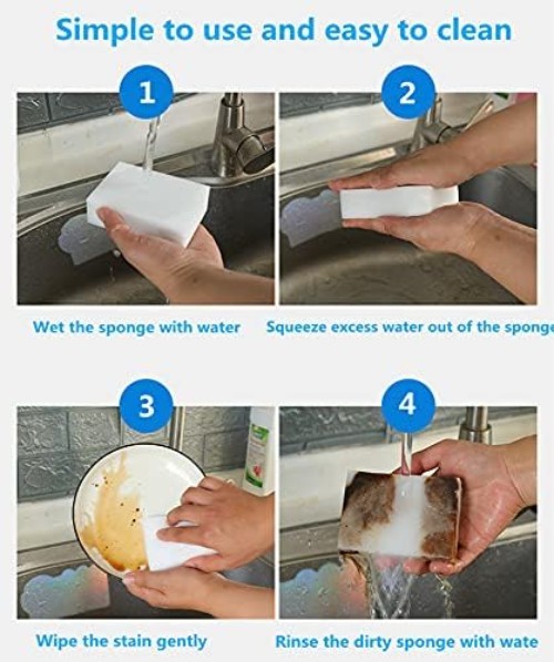 50 Pack Magic Cleaning Sponges – Just Add Water for Effortless Cleaning