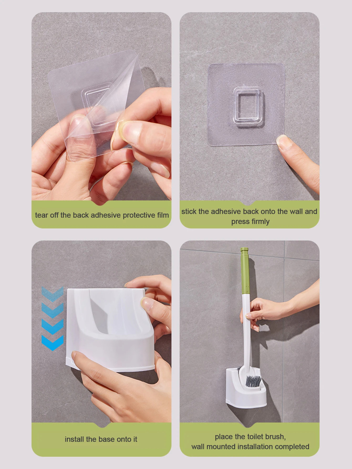 1/2pcs Household Toilet Brush With No Dead Corners No Punching In The…