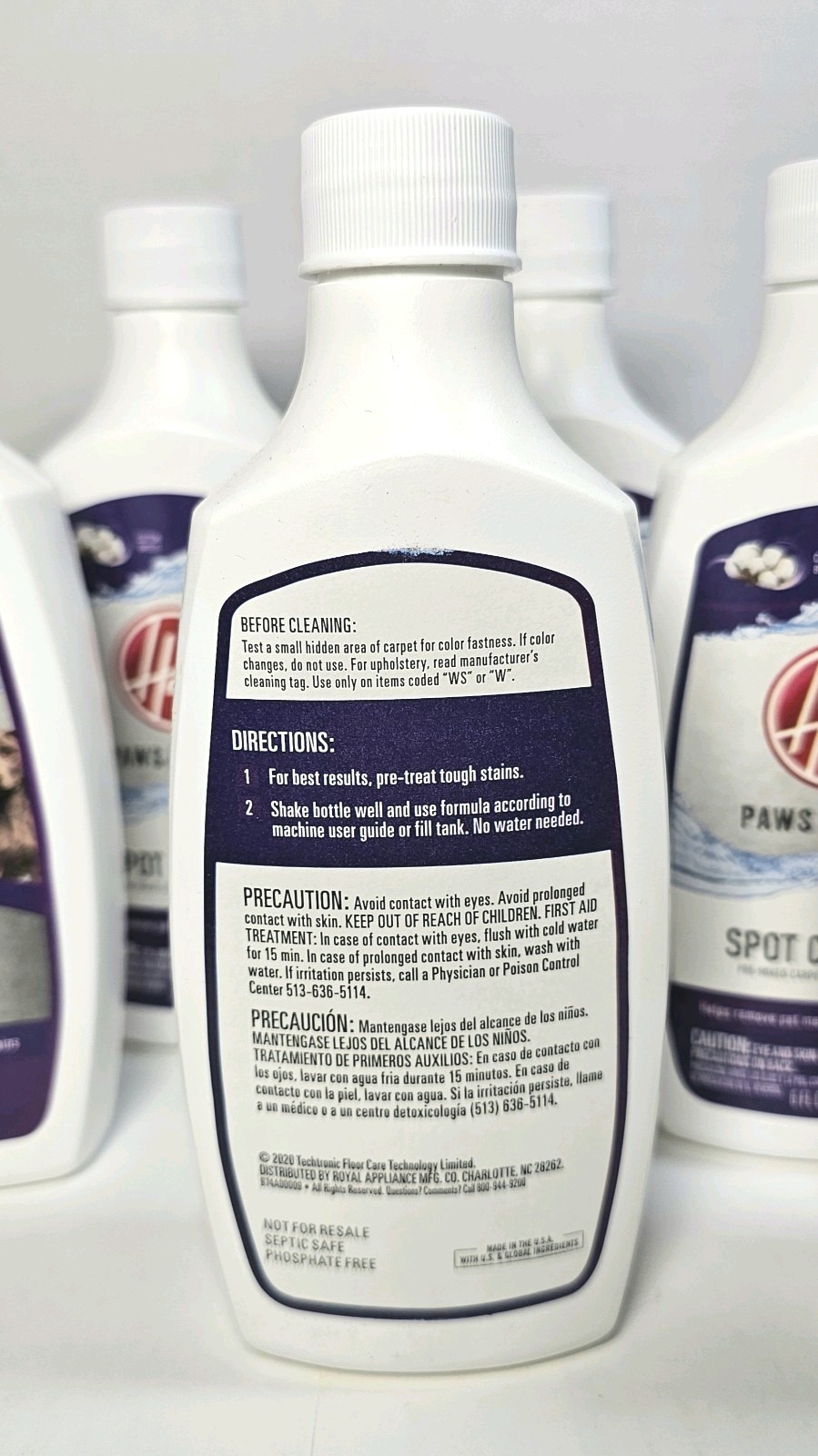 6 Hoover Paws & Claws Spot Cleaner Carpet Cleaning Formula 6 oz Lot Of 6 NEW!