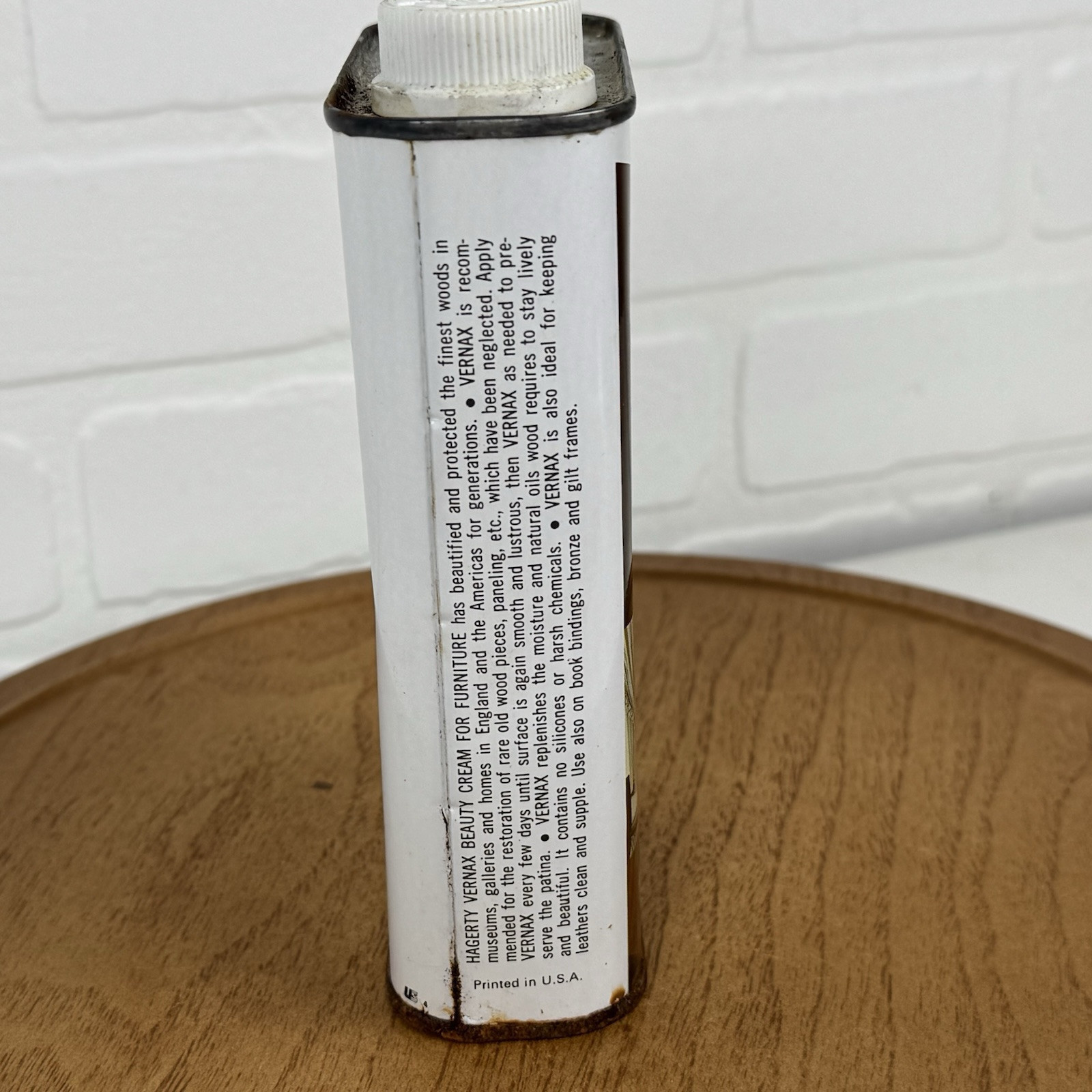 Hagerty Vernax Furniture Polish Beauty Cream Pure Beeswax Base 16 Ounces Full
