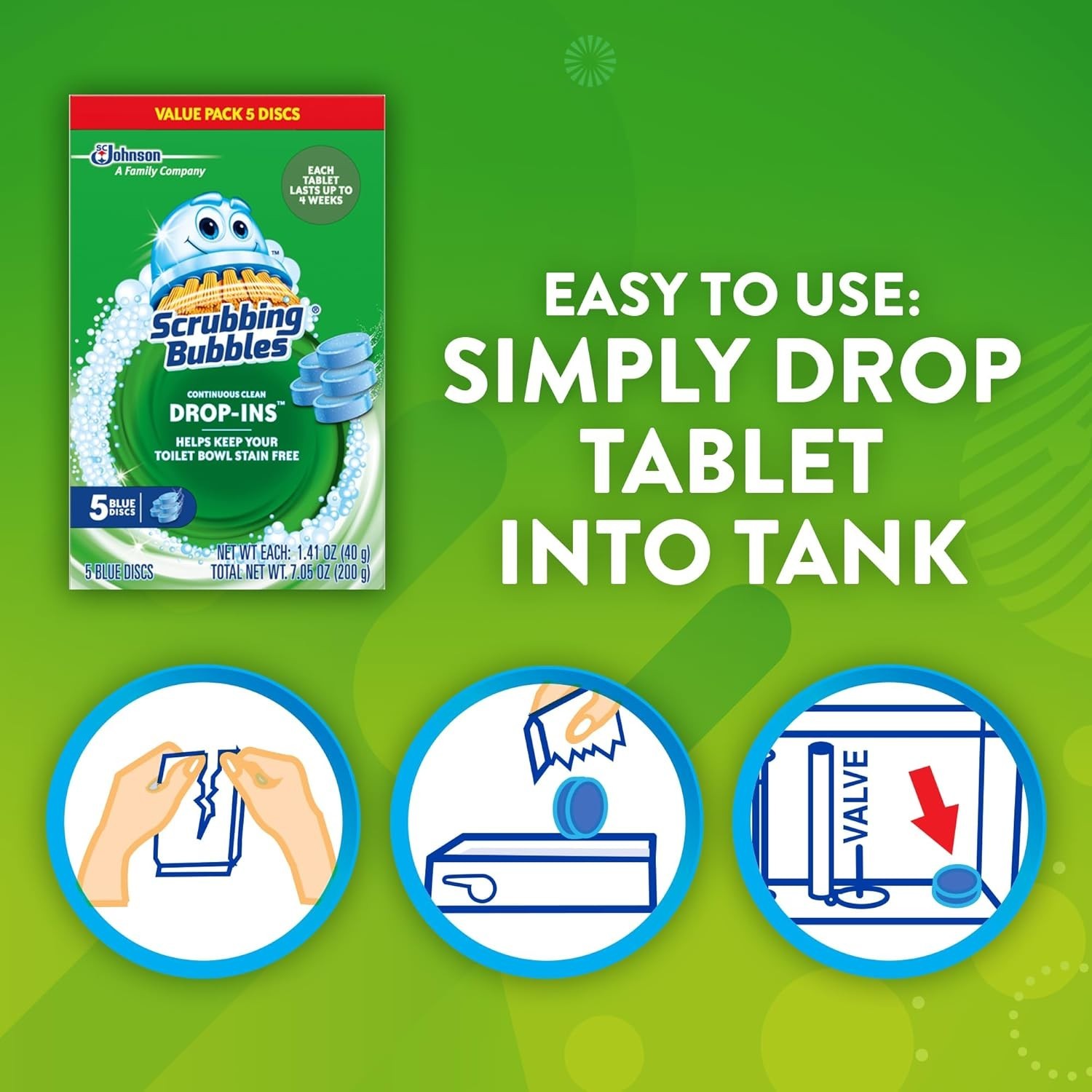 Long-Lasting Toilet Bowl Cleaner Tablets – Automatic Clean for Up to 4 Weeks