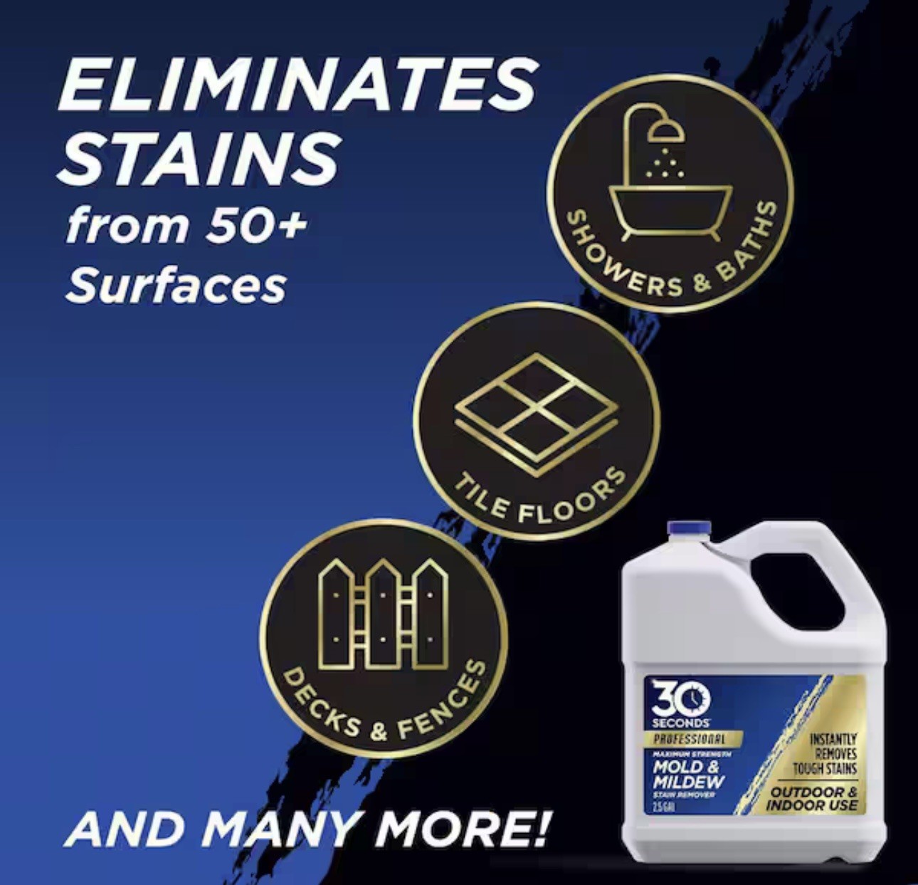 2.5 Gal Professional Outdoor Cleaner | Mold and Mildew Stain Remover (2 Pack)
