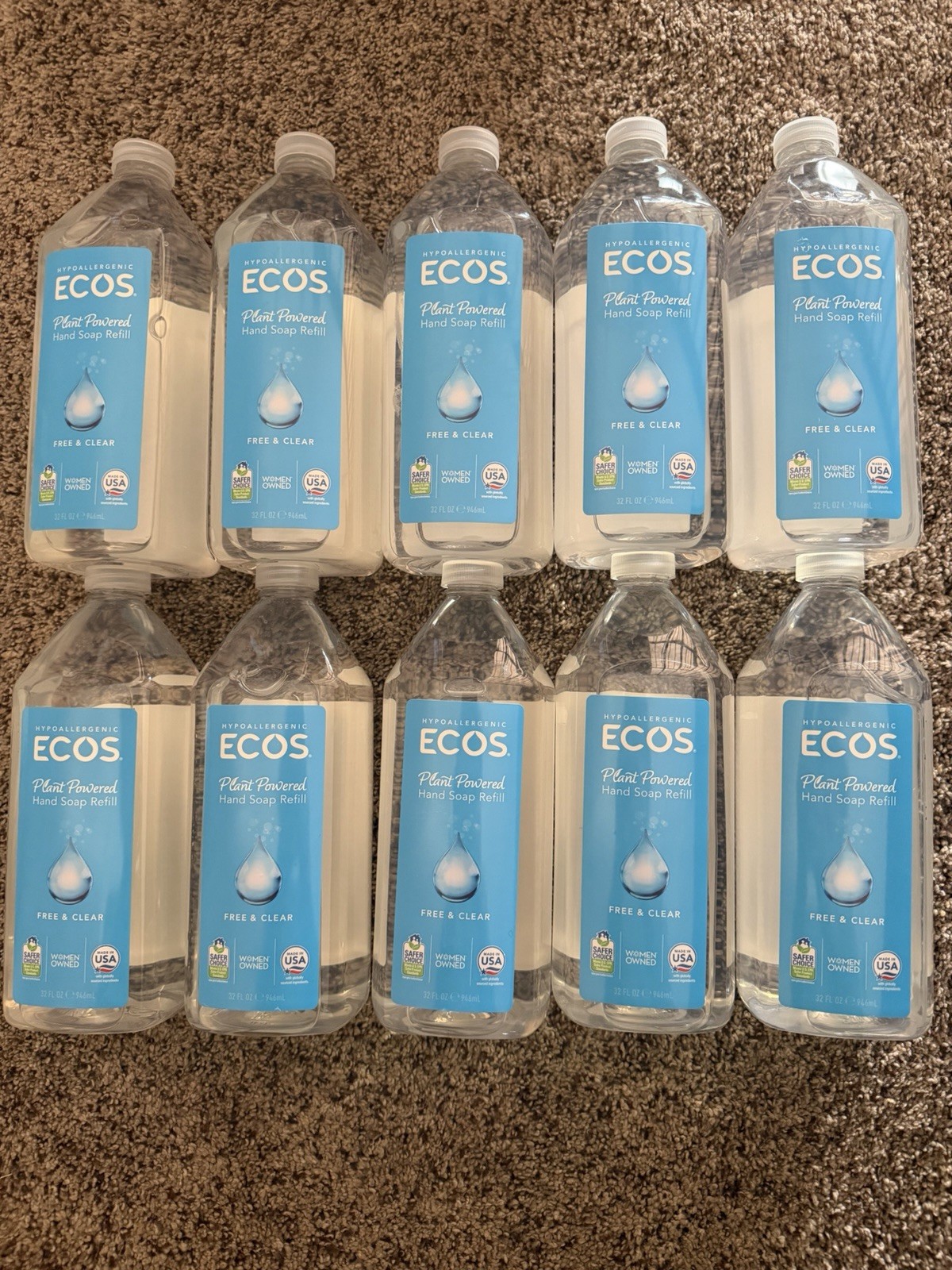 Ecos Hand Soap, Clear 32 oz 10 Pack