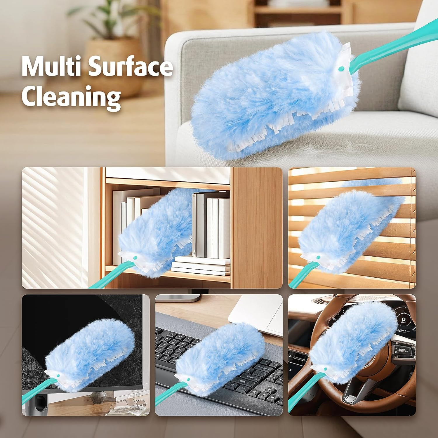 Duster Refill for Swiffer Duster, 30 Count Heavy Duty 2 Side 360° Duster Refills