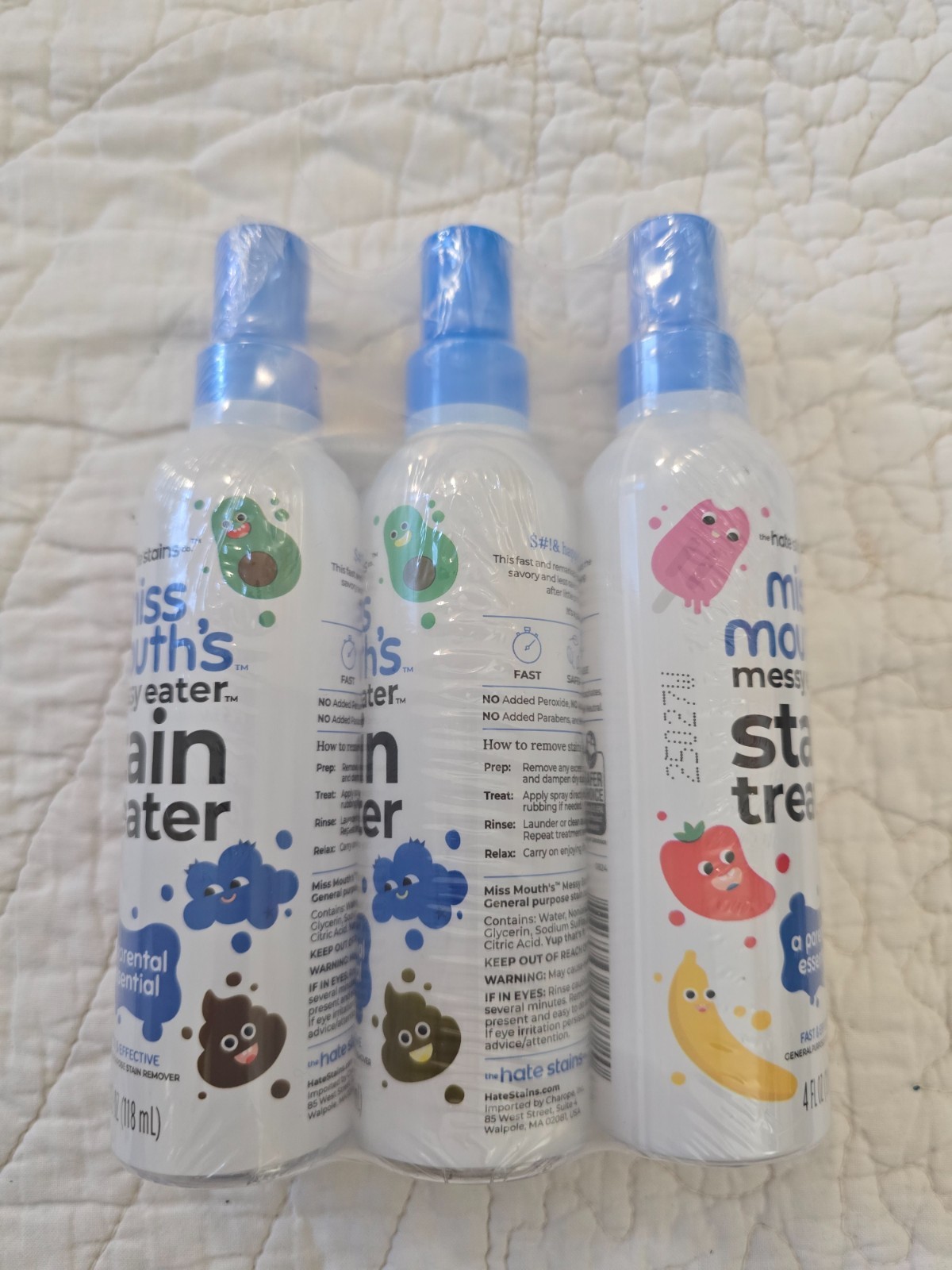 NEW Miss Mouth’s Messy Eater Stain Treater 3 Pack & Laundry Detergent 30 Sheets