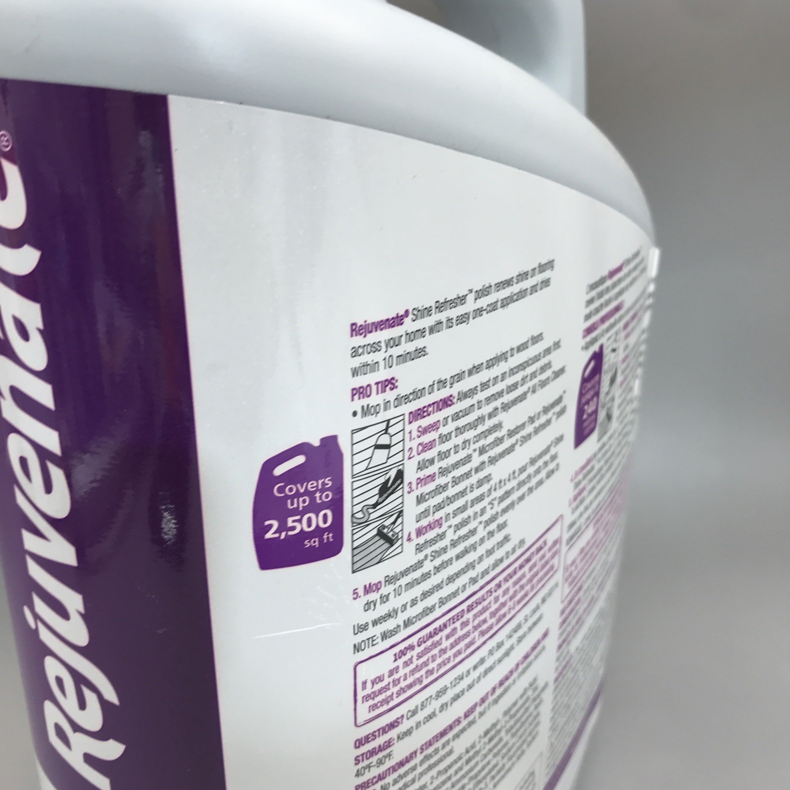 Rejuvenate Shine Refresher 1 Gallon One Step Floor Polish 128oz New