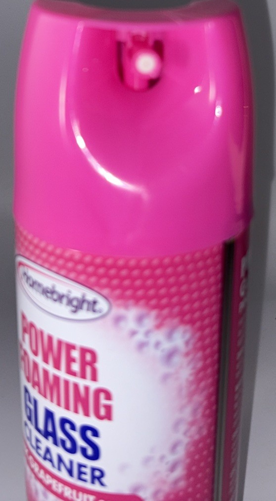 Homebright Power Foaming Glass Cleaner 12oz Pink Grapefruit Scent-NEW-SHIP24 HRS