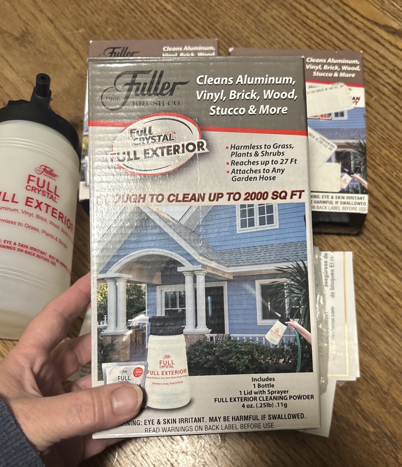 Fuller Brush Full Crystal Exterior Kit Alum Vinyl Brick Wood Stucco 2 Refills