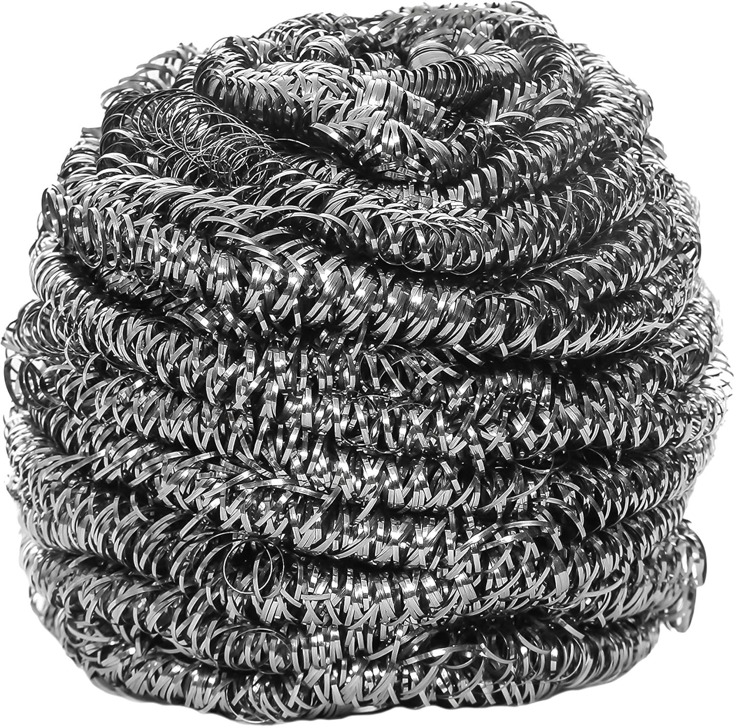 24 Count Stainless Steel Scrubbers Scrub Pads Heavy Duty 50 gram Weight