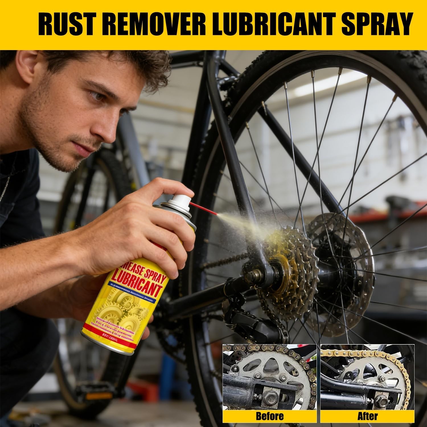 Anti Rust Remover Lubricant Spray,Rust Remover for Metal,Multi-Purpose Penetrati