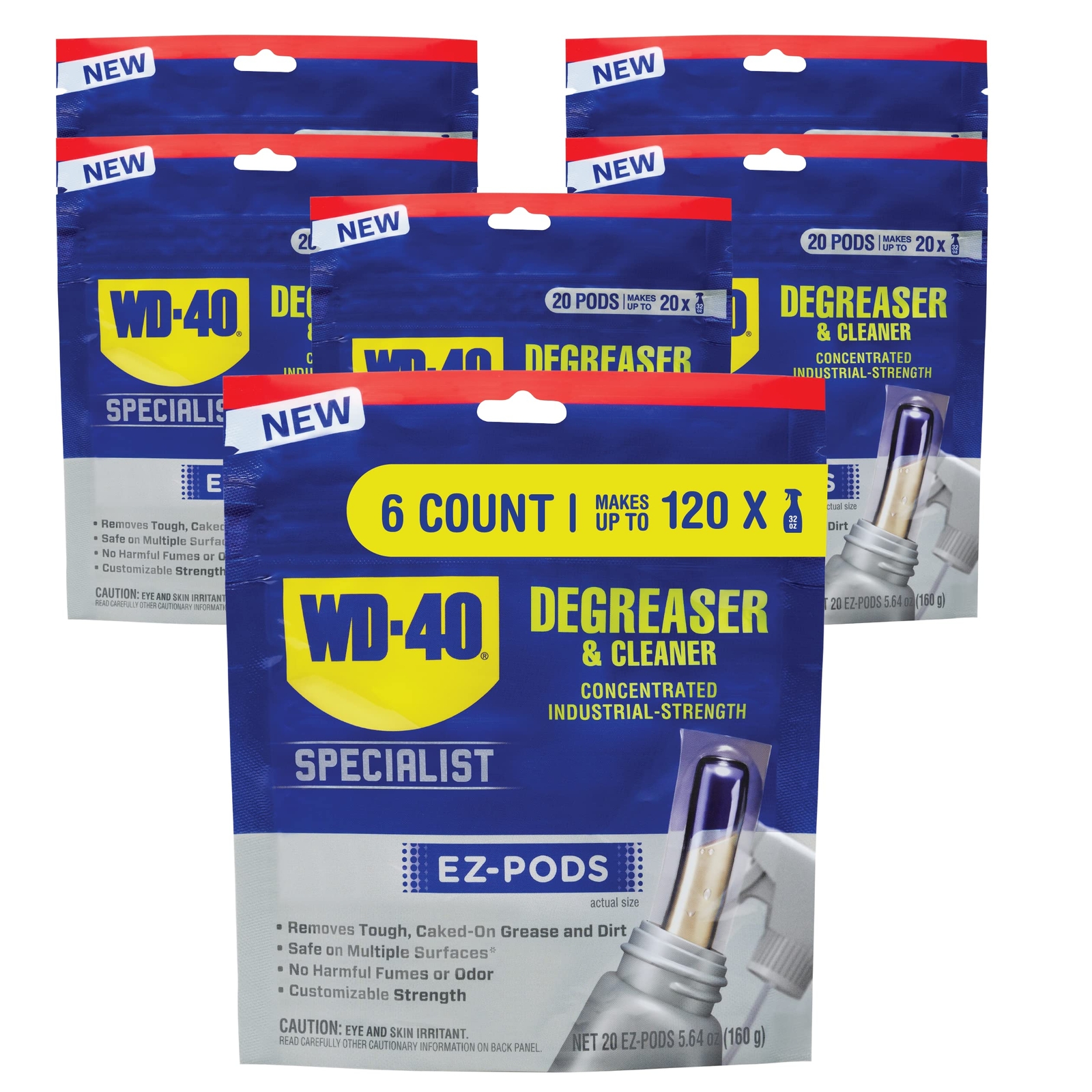 WD40 Degreaser Cleaner Pods 6 Pack Multi Surface Heavy Duty Easy Use