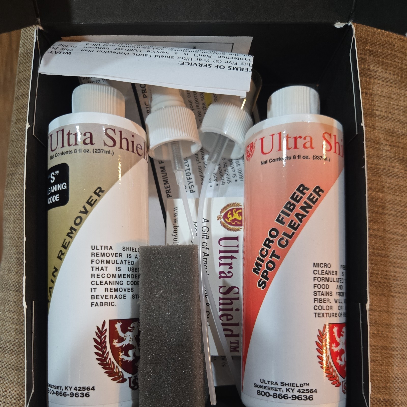 Ultra Shield Fabric Care Hypoallergenic Furniture Fabric Cleaner/Protector Kit