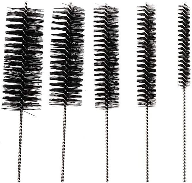 10″ Long Professional Tube Cleaning Brush Set, Large Sizes Black, 5 Pc. Kit, …