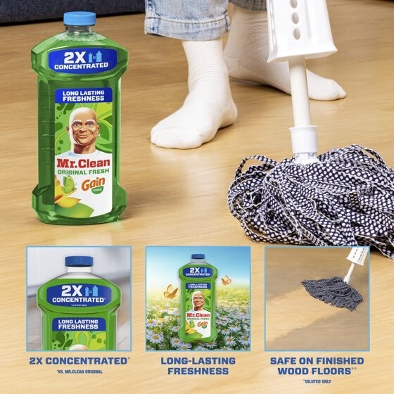 Mr. Clean 2X Concentrated Multi Surface Cleaner with Gain Original Scent, 41 oz
