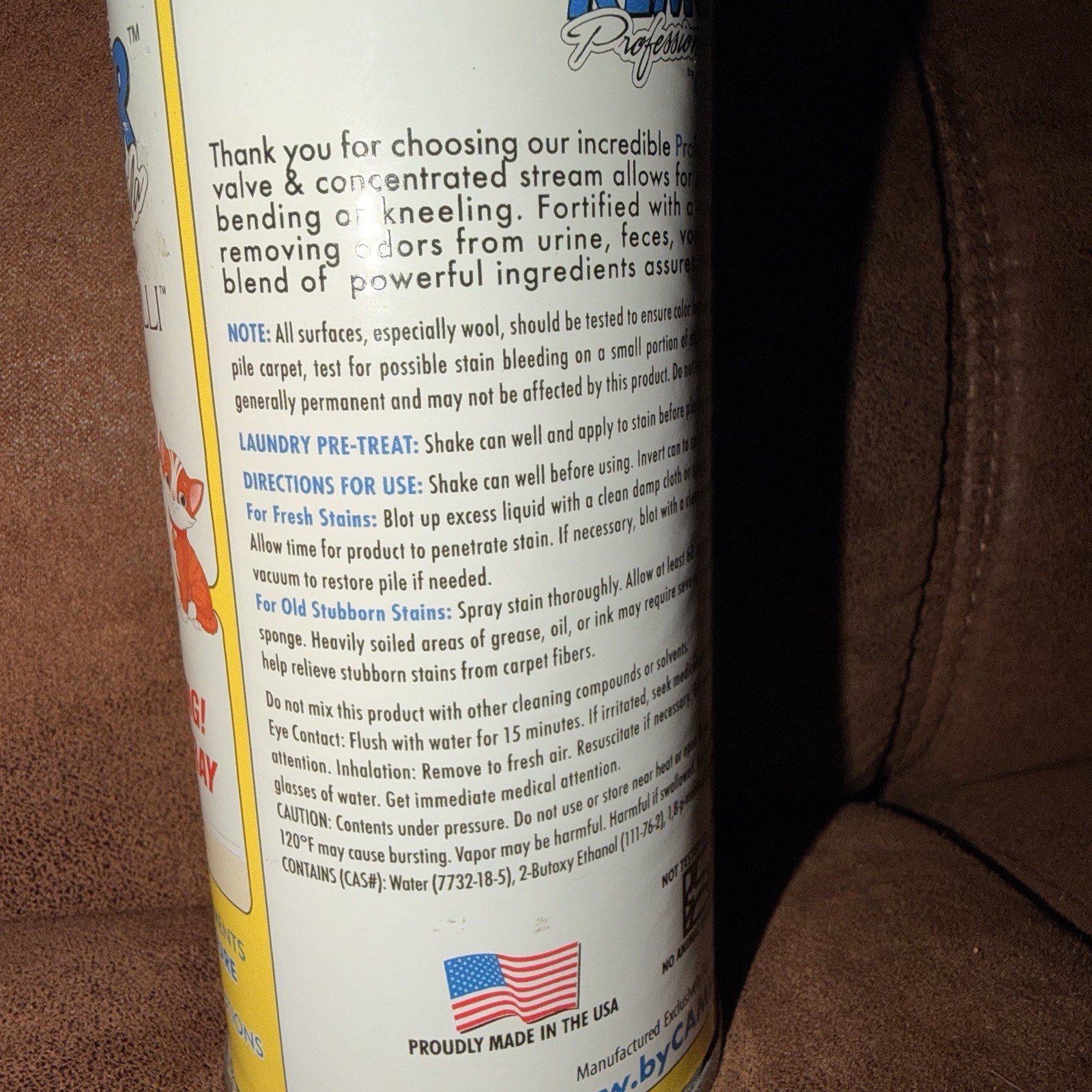 Campanelli Professional Stain Remover Point & Spray 15Oz Blue & white bottle New