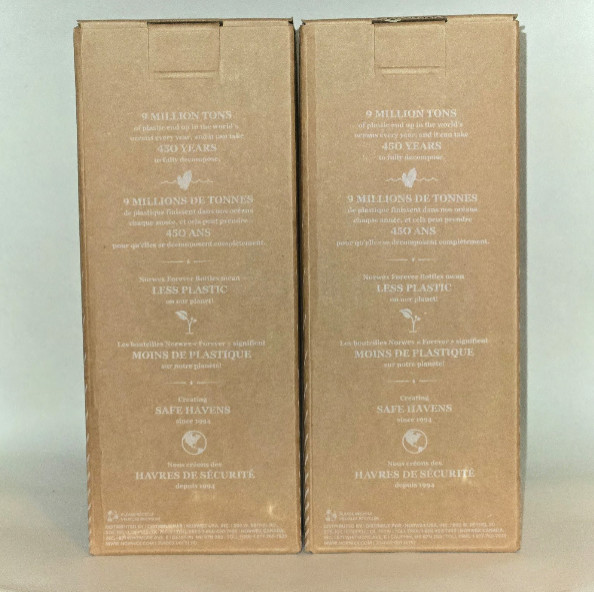 2 New Norwex FOREVER BOTTLES Glass Sprayer With Silicone Sleeve – White 16fl oz