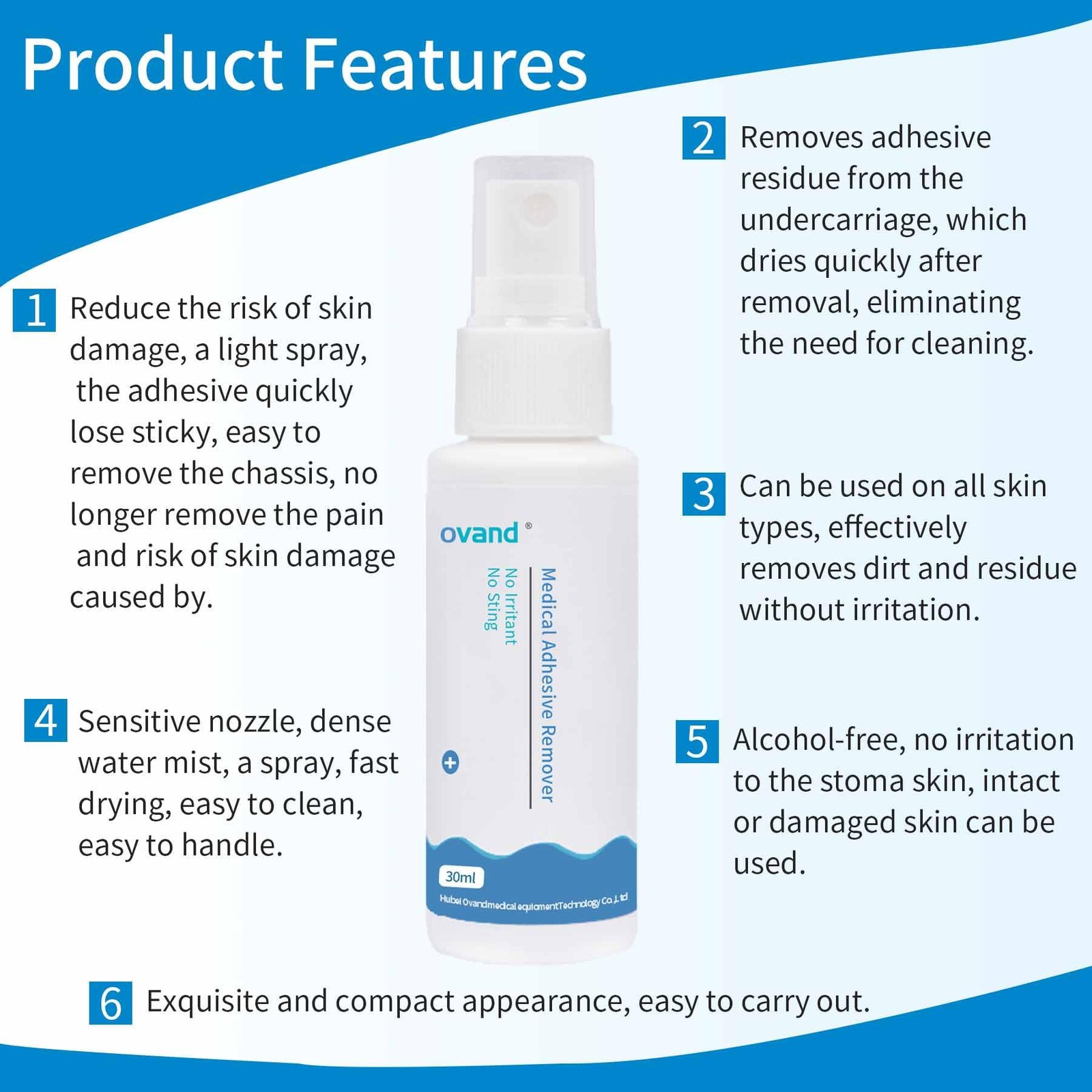 2oz Medical Adhesive Remover,Adhesive Remover Spray for Around Stomas and Wou…