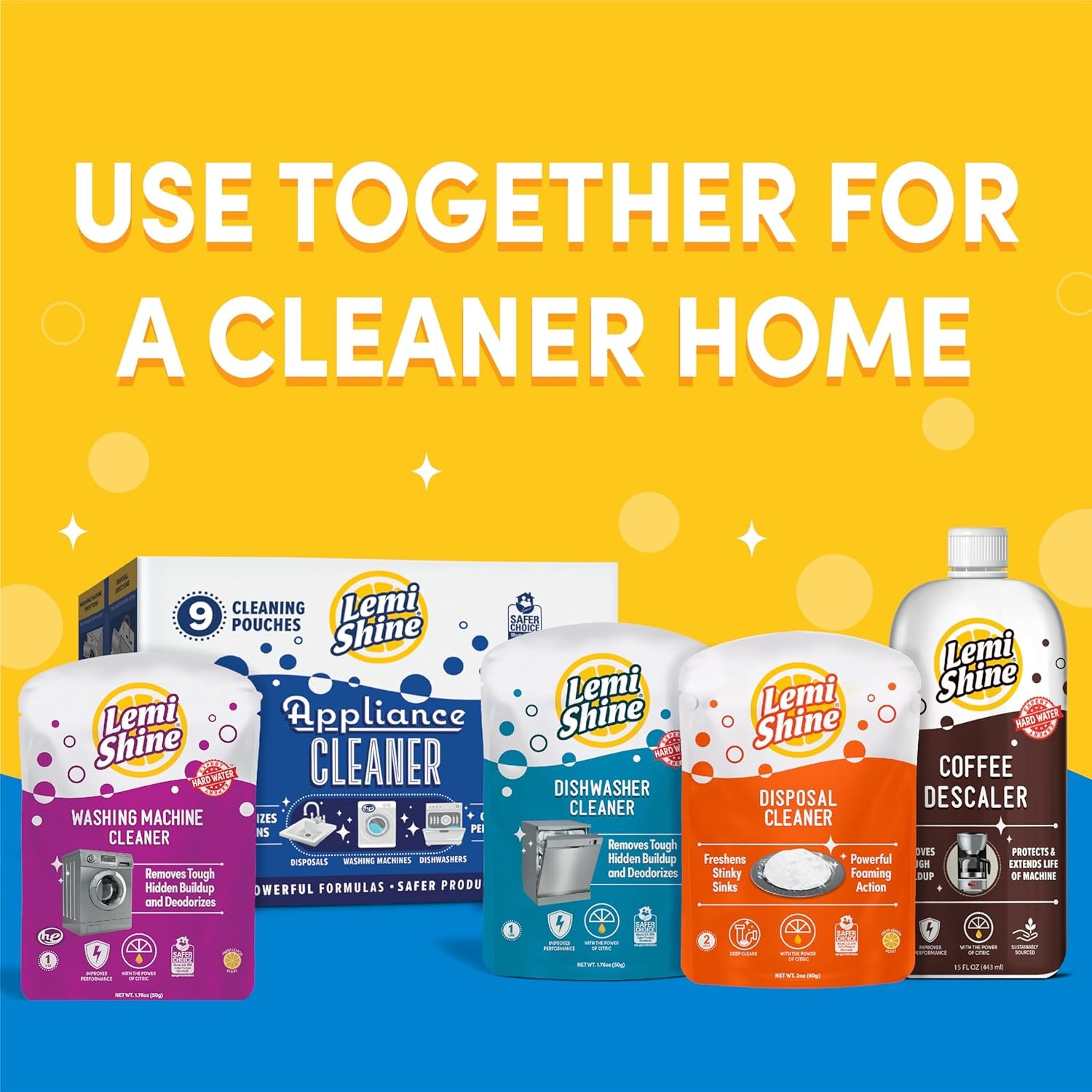 Natural Dishwasher Cleaner and Deodorizer – 1.76 oz | Hard Water Citric Acid Cle