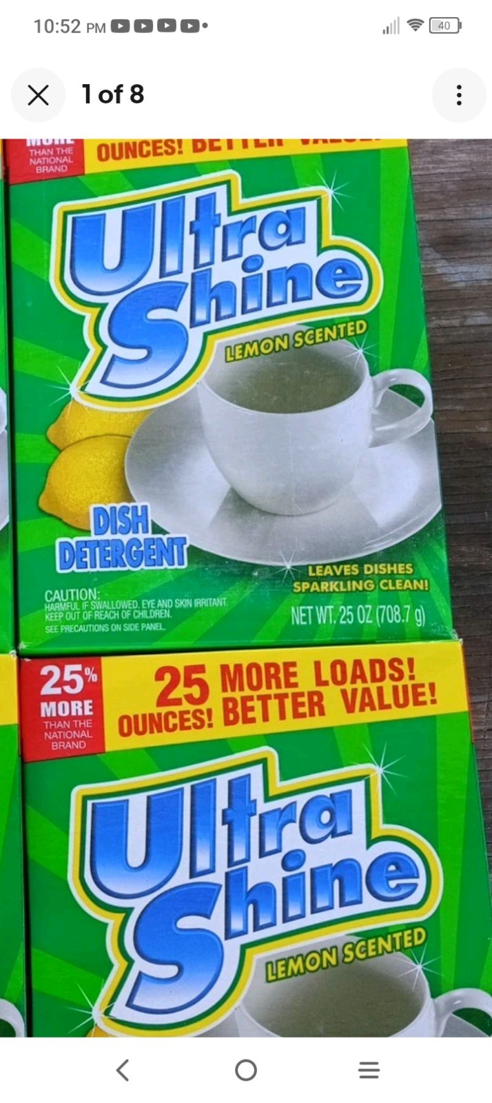 Lot (2) The Home Store Ultra Shine Lemon Scented Dish Detergent