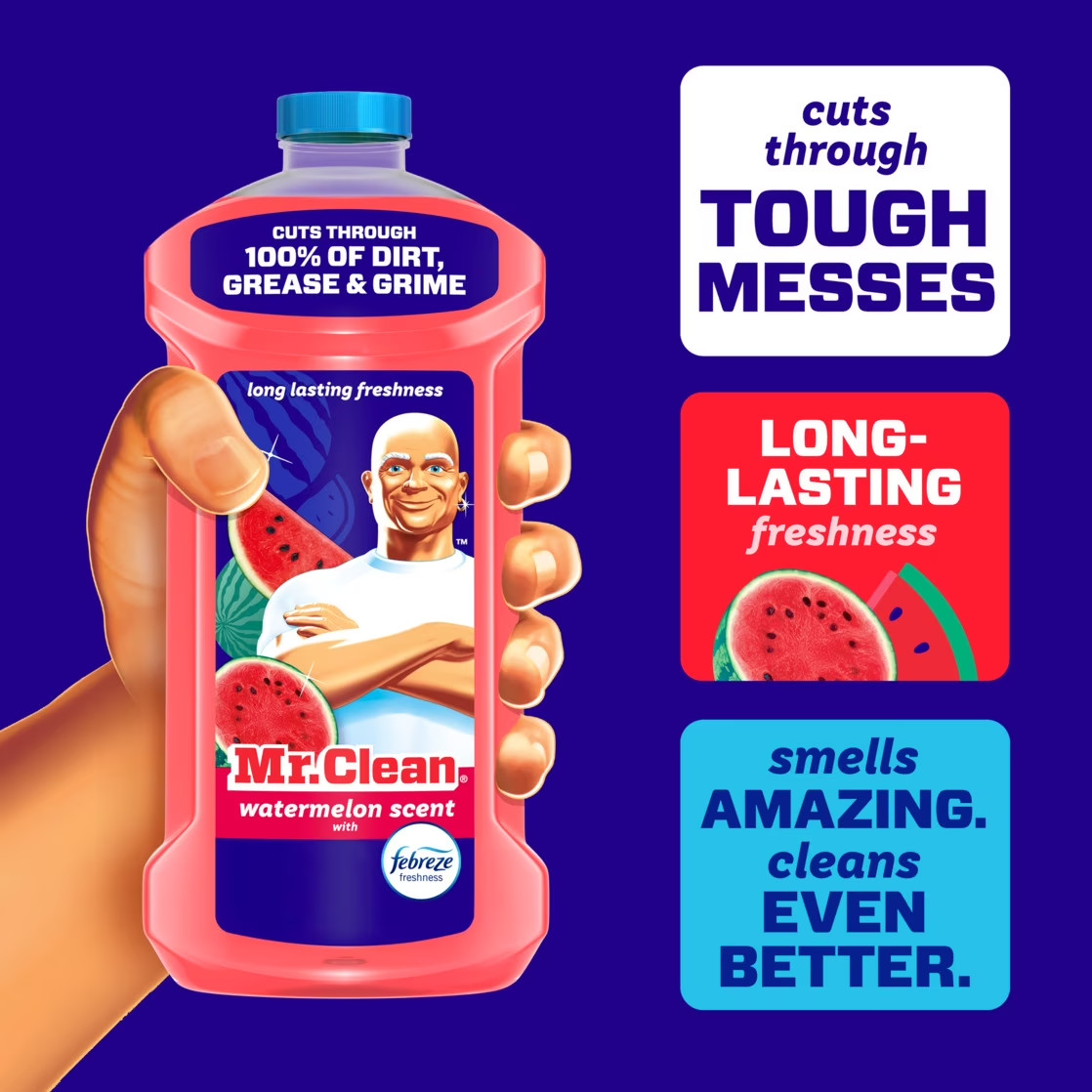 Mr. Clean All Purpose Cleaner, Cleaning Liquid, Watermelon, 41 fl oz