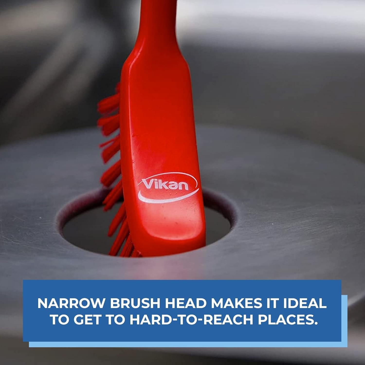 Slip-Resistant Narrow Dish Brush for Kitchens and Bathrooms – 11-Inch Heavy Duty