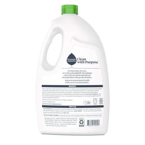 Seventh Generation Dishwasher Gel, Fresh Citrus, Ultra Power Plus, 65 oz, 2/Pack