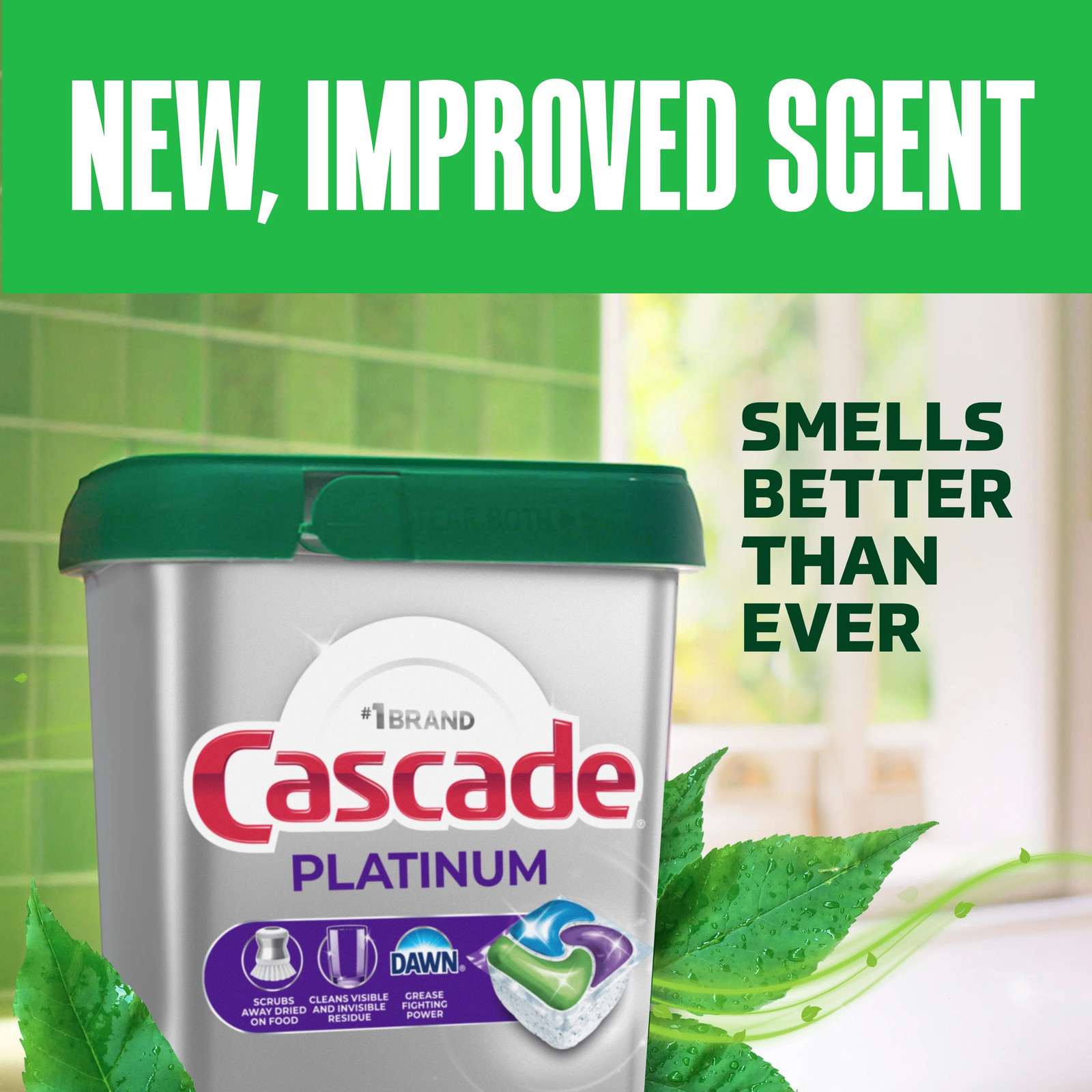 Platinum Dishwasher Pods, Dishwasher Detergent Soap Tabs, Fresh, 26 Count