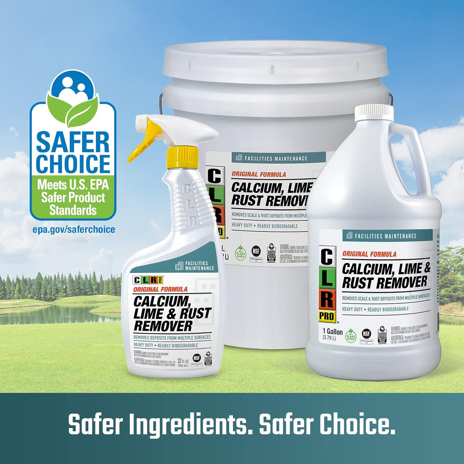 PRO Calcium, Lime and Rust Remover, 1 Gallon Bottle (Pack of 2)