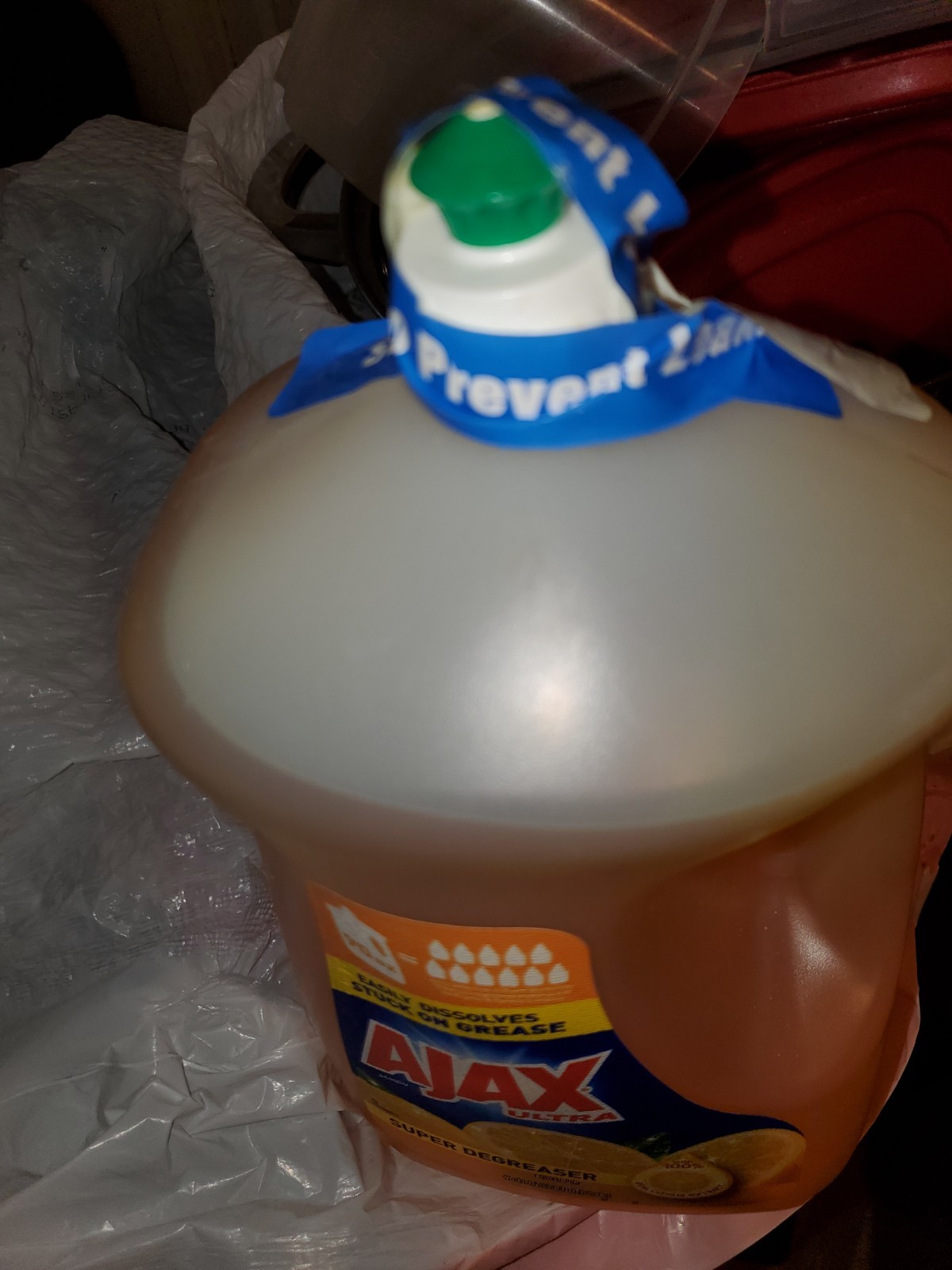 AJAX LEMON ULTRA with 100% SUPER DEGREASER DISH LIQUID 90 FL OZ (2.81 QT) 2.66L