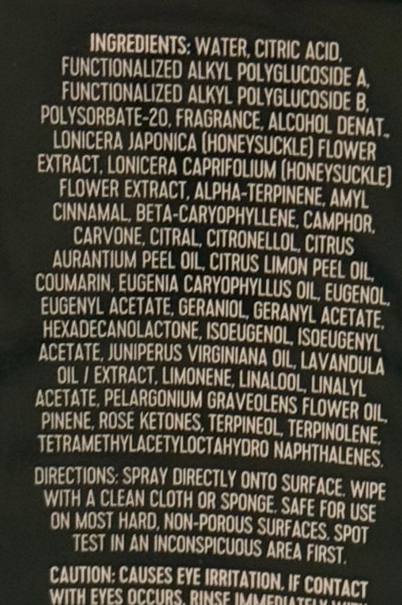 Trader Joe’s BERGAMOT & VETIVER SCENTED MULTI-PURPOSE CLEANER Spray Holiday New