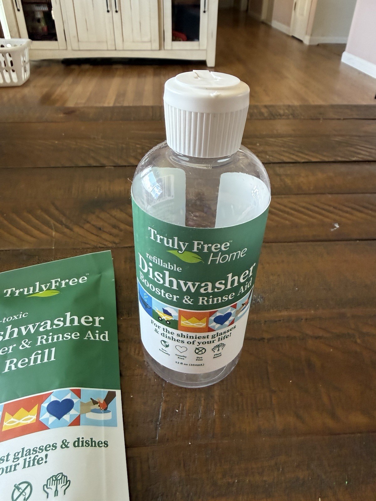 Truly Free Natural Dishwasher Booster & Rinse Aid – Non-Toxic Dishwashing Aid Fo