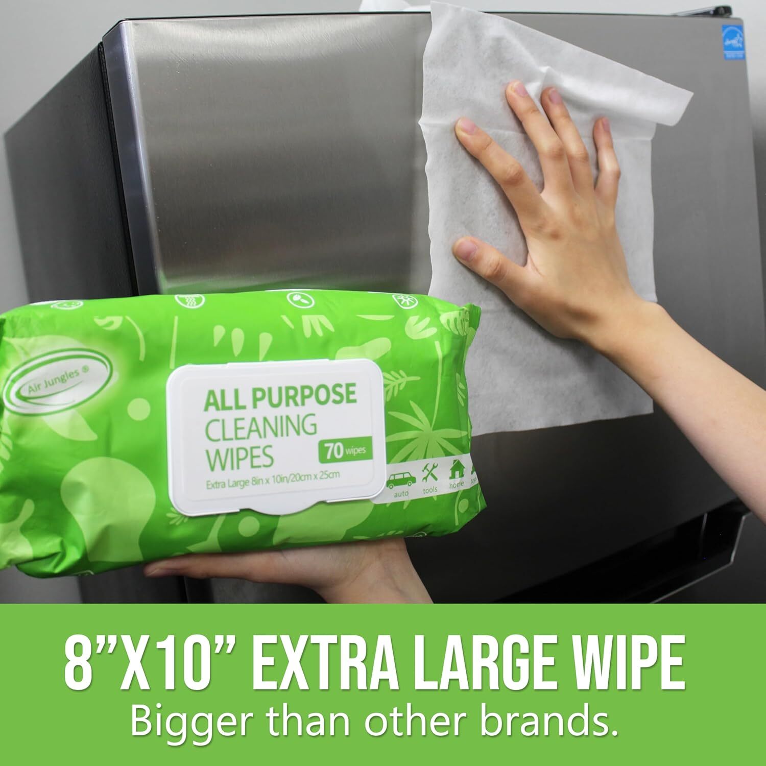Air Jungles All Purpose Car and Home Cleaning Wipes 70 Count