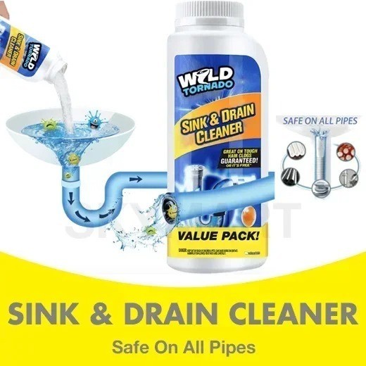 1~5x Wild Tornado Powerful Sink Drain Cleaner High Efficiency Clogging Cleaner