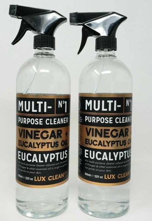 2 Lux Clean Vinegar & Eucalyptus Oil No 1 Multi Purpose Spray Cleaner 32 fl oz