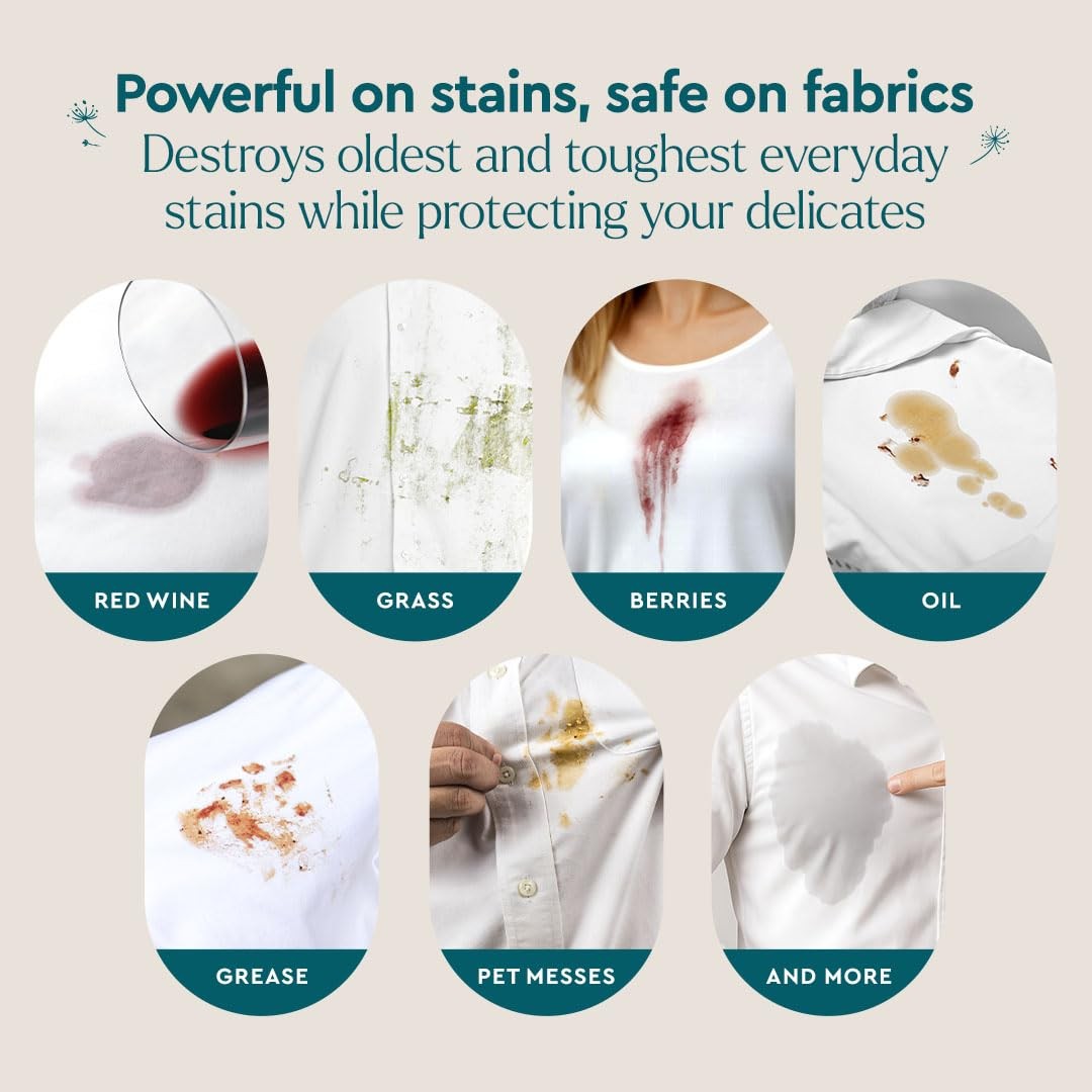 Puracy Stain Remover Spray, Natural Travel and Laundry Stain Cleaner for