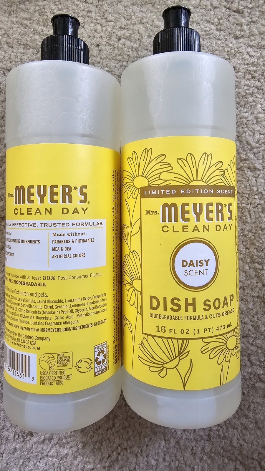 Mrs. Meyer’s Clean Day 11431 Liquid Dish Soap, Daisy Scent, 16 oz. – Quantity 10