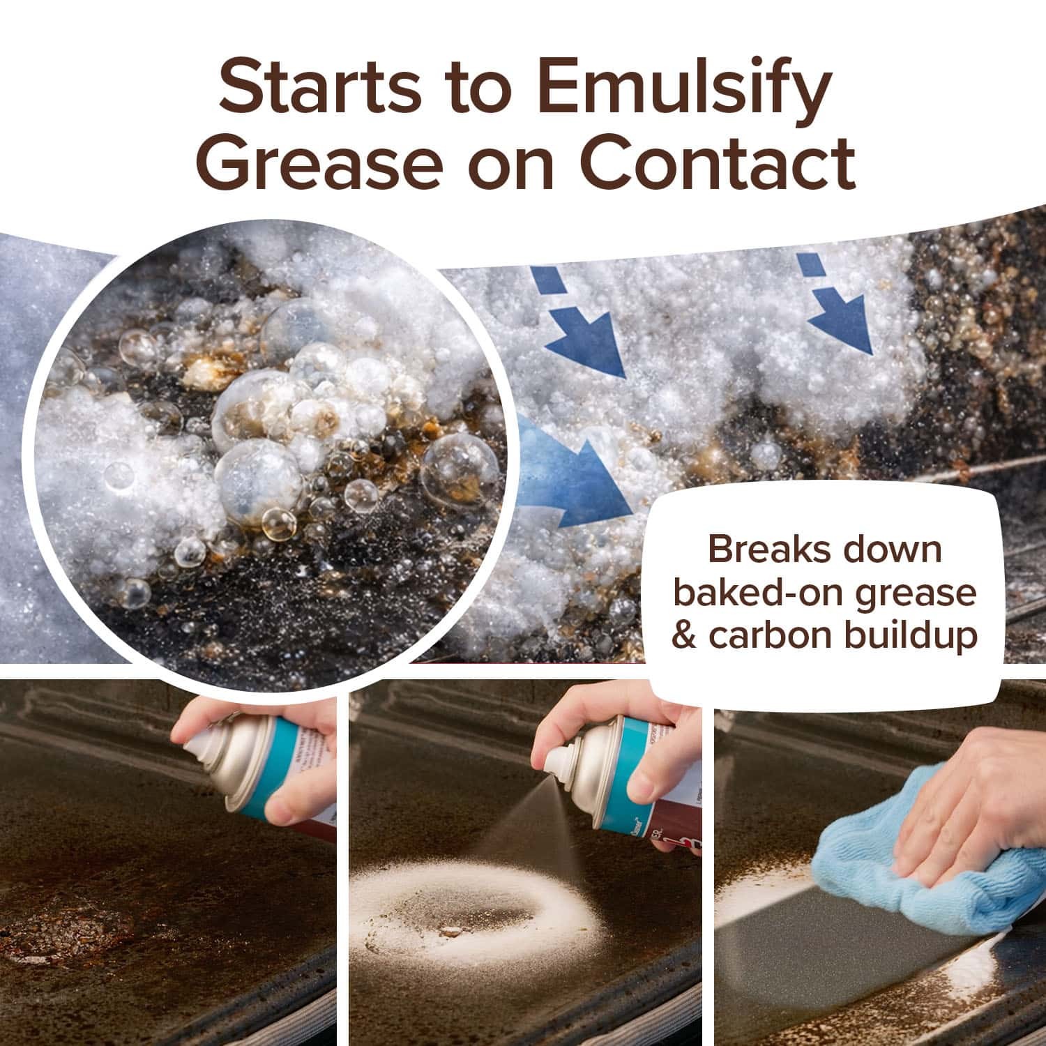 Bull Shot Oven Cleaner, Professional Strength Foam Melts Away Baked-On Grease