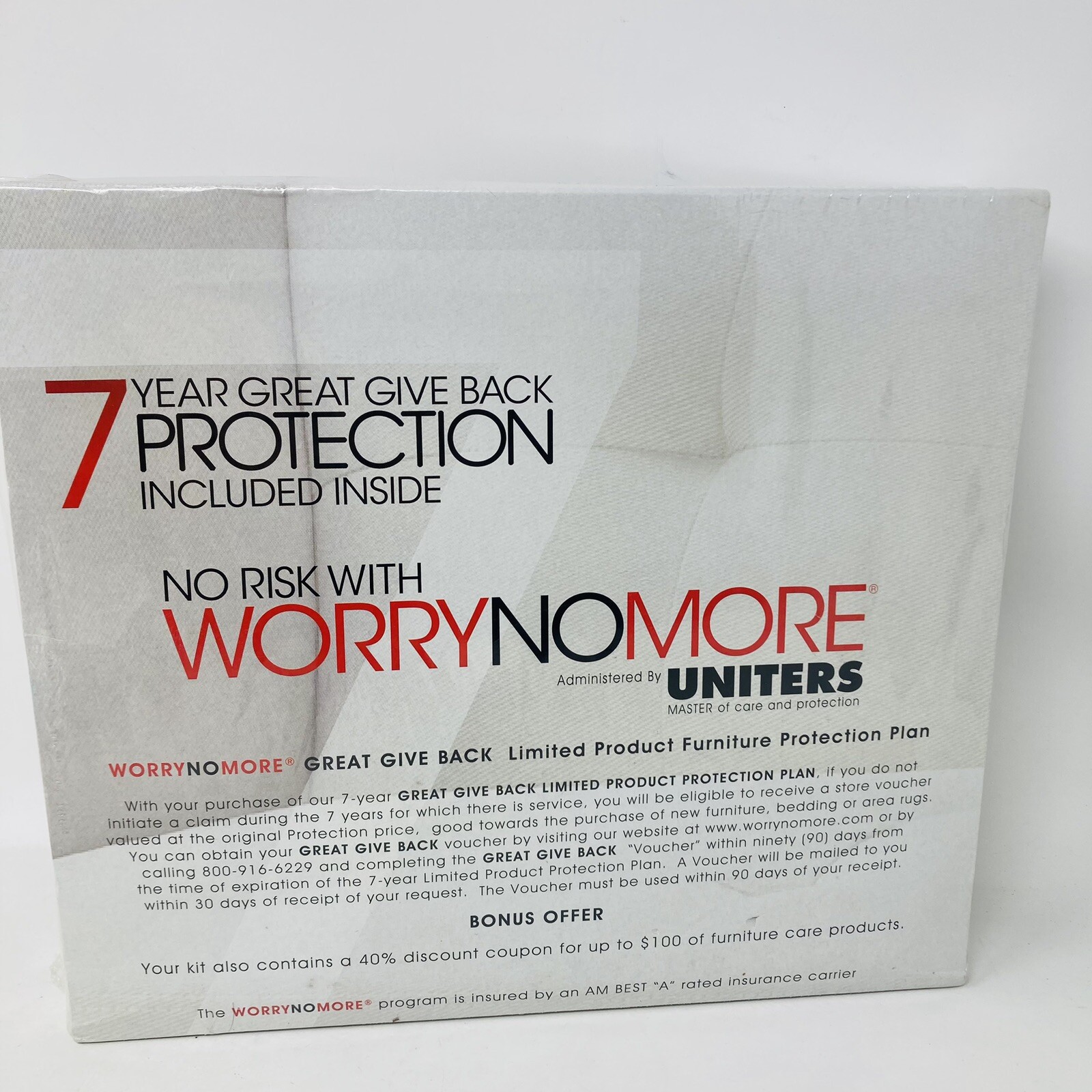Worry No More Wood Leather Fabric Furniture Protection & Cleaning Kit by UNITERS
