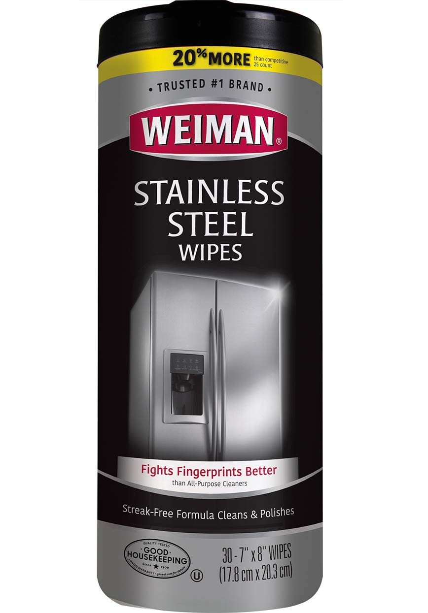 Weiman Stainless Steel Wipes – Removes Fingerprints, Residue, Water Marks and