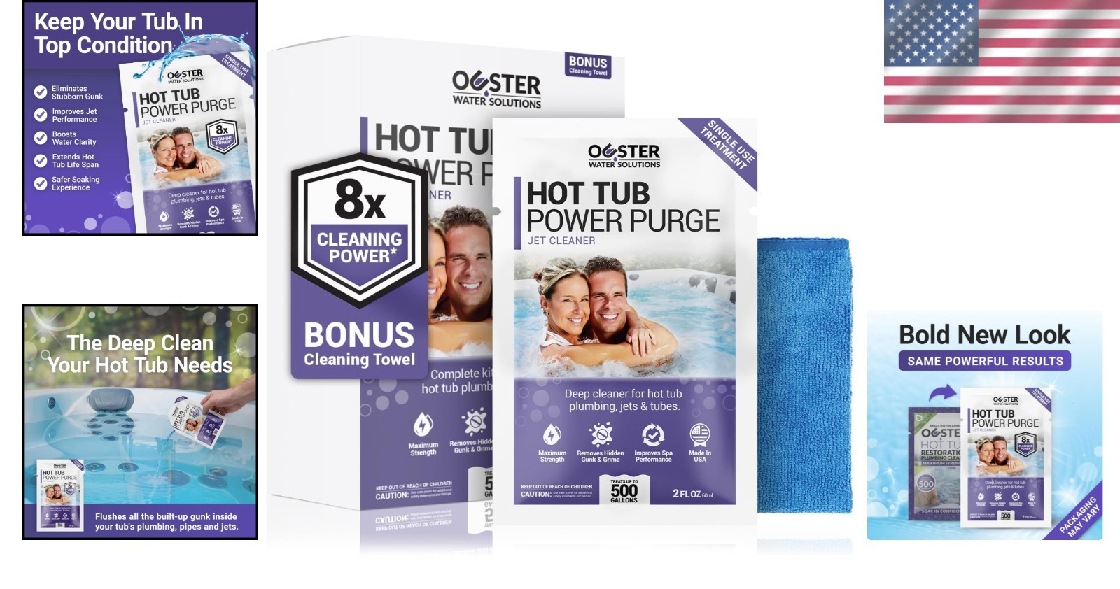 2oz Power Purge Hot Tub Cleaner – Effortlessly Remove Buildup & Improve Clarity