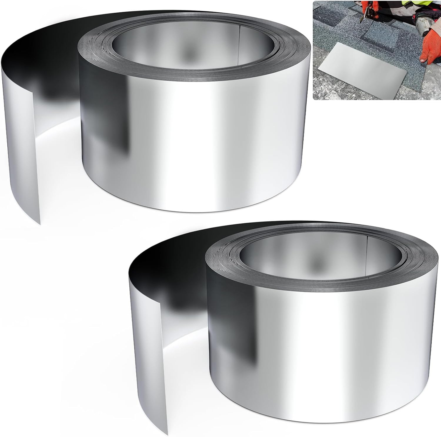 2 Pack Zinc Metal Strip for Roof Garden 55 Feet X 2.5 Inches Prevents Roofing St