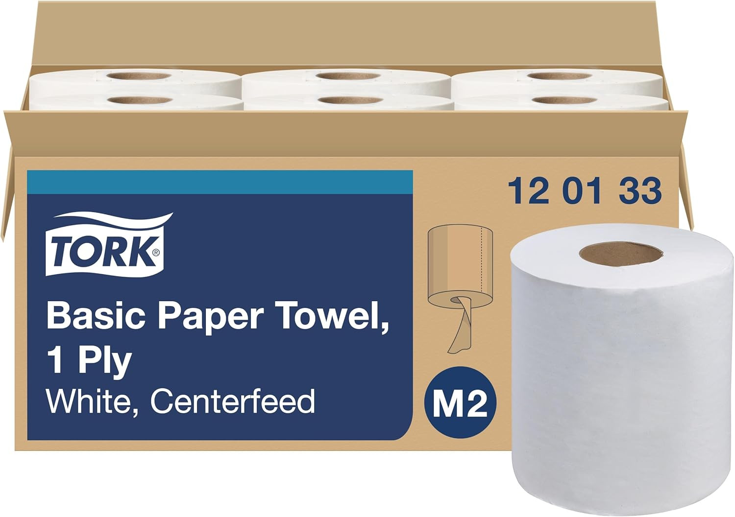 Centerfeed Paper Wiper White M2, High Absorbency, 6 X 1000 Sheets, 120133