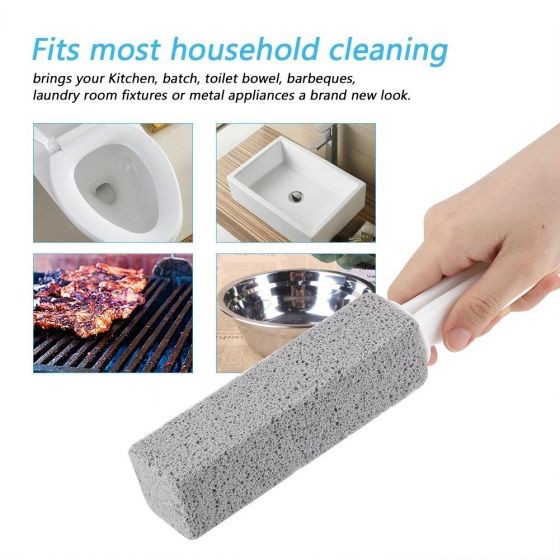 2 Pack Toilet Cleaner Stone with Handle, Easy Scrub for Tough Stains