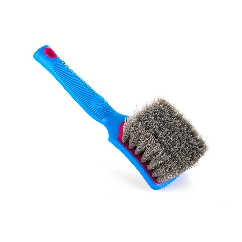 ProGrip Tire Brush Ergonomic Handle, Stiff Bristles for Easy Tire Cleaning