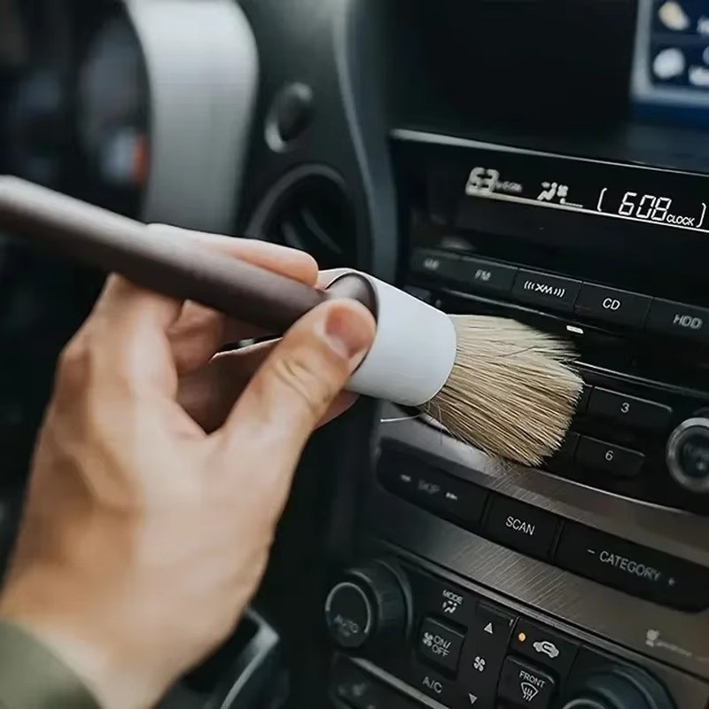 Car Detailing Brush Ultra Soft Boars Hair Set of 3- Automotive Detail Brushes…