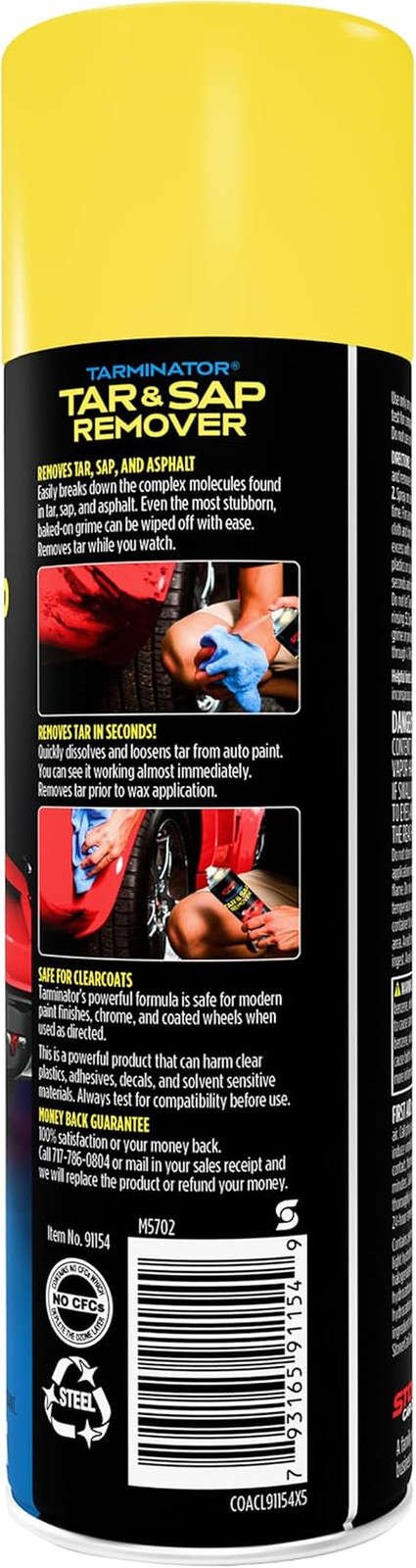 91154 Tarminator Tar, Sap, and Asphalt Remover – Fast Acting Tar and Sap Remover