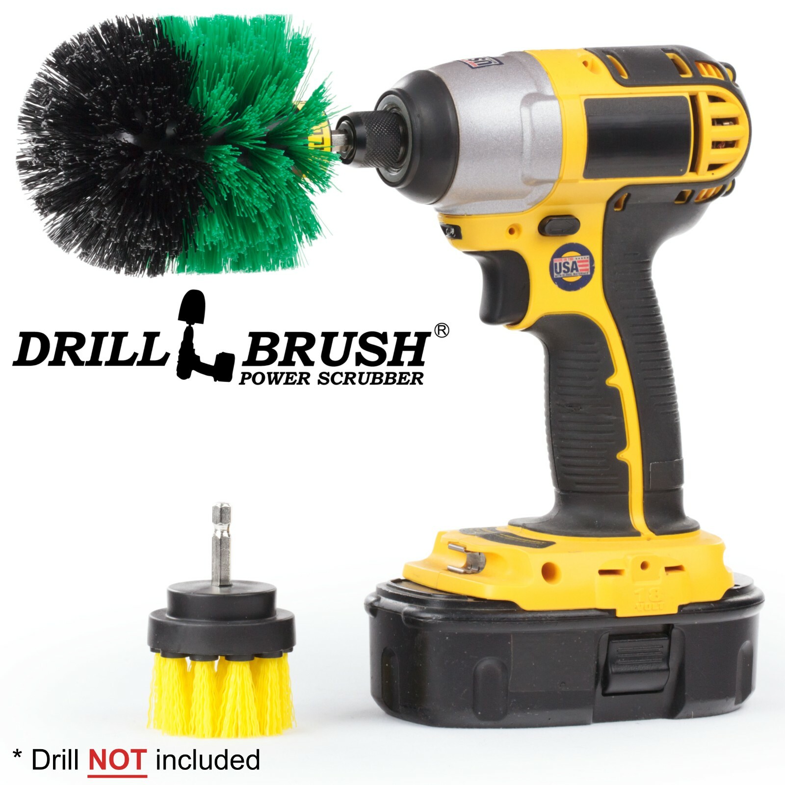 Drill Brush Set Kitchen and Bathroom Cleaning for Stove, Sink, Shower Door Track